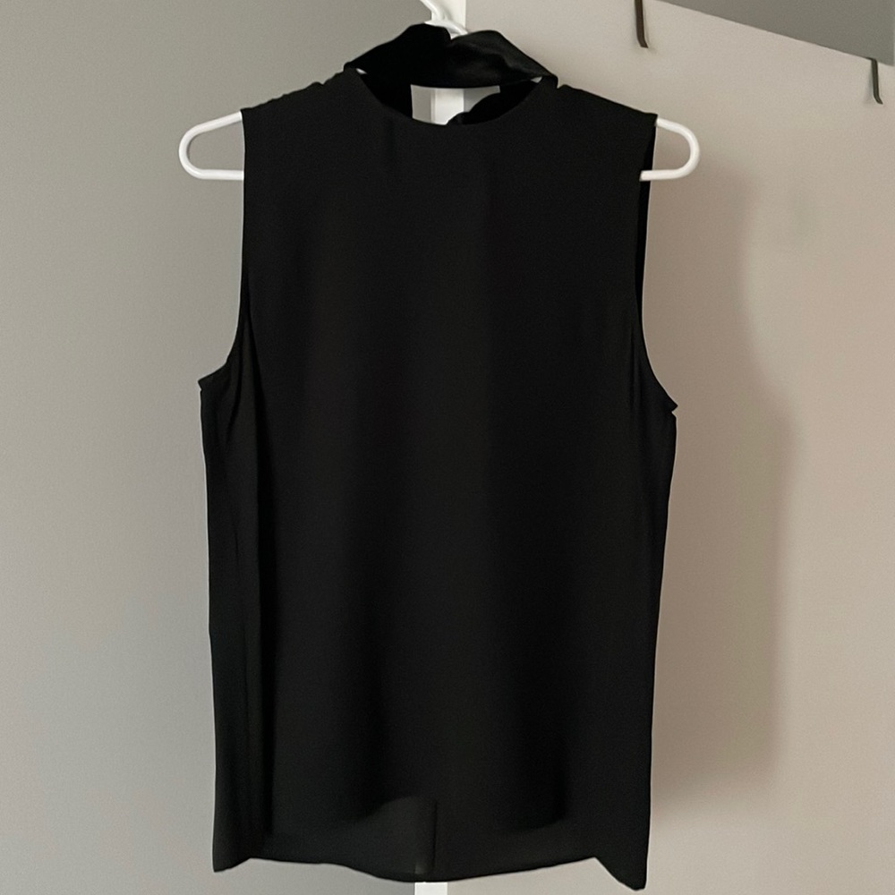 Theory velvet collar blouse